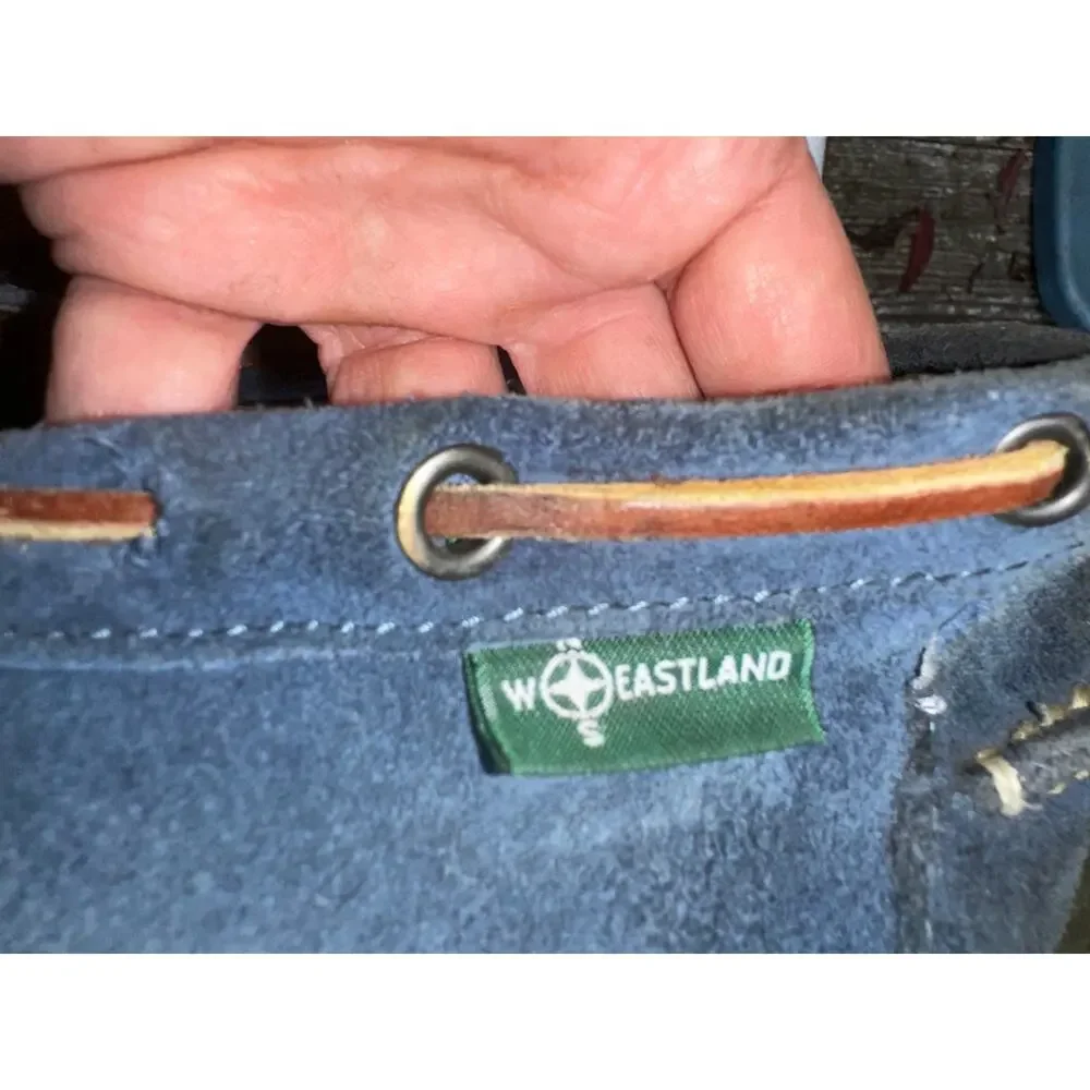 NAVY SUEDE EASTLAND MERRIMAC 1955 CAMP MOCCASINS 12